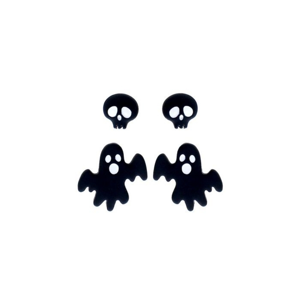 Halloween Ghost and Skull earrings